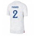 Frankrike Benjamin Pavard #2 Replika Borta matchkläder VM 2022 Korta ärmar
